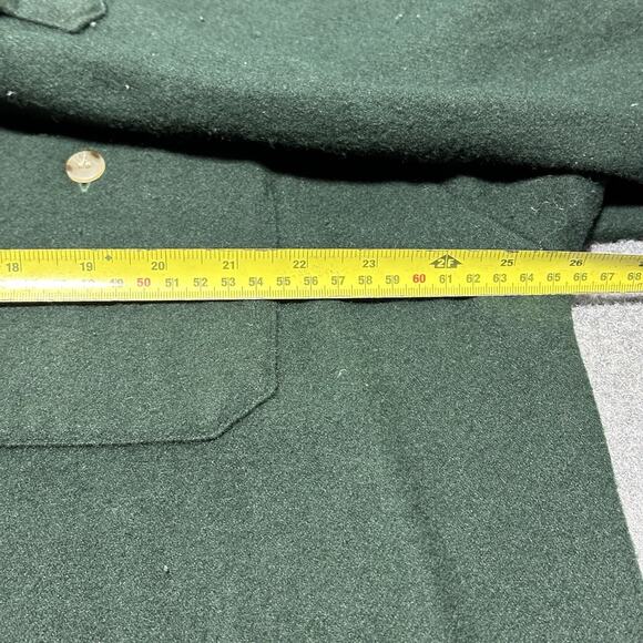 Vtg Salmon River Traders Long Sleeve Button Up Shirt Sz XLT Green Fleece Wool - Picture 11 of 11